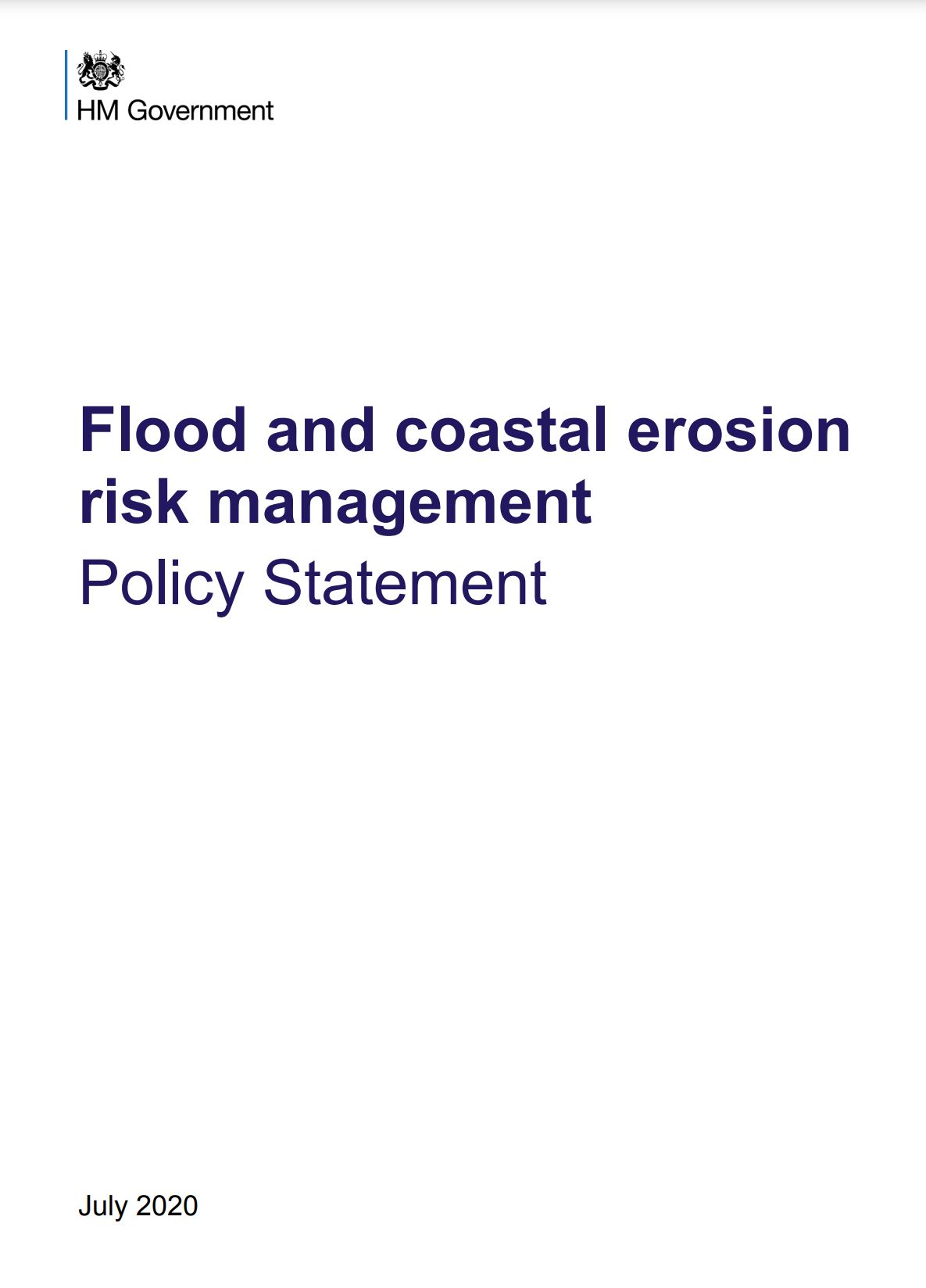 Defra FCERM policy statement cover