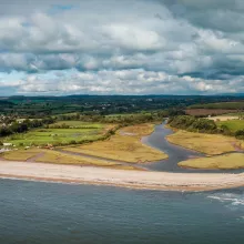 Aerial view of Otter Estuary