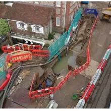 Excavations showing issues with recent rainfall and rising water. Picture Buckinghamshire Council