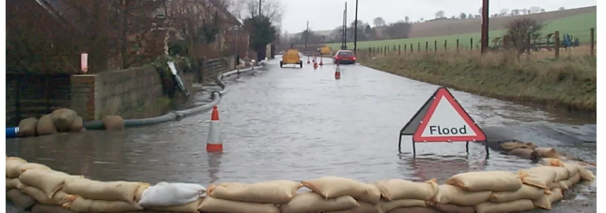 Image of groundwater flooding at great Shefford, Berkshire, 2014 c EA