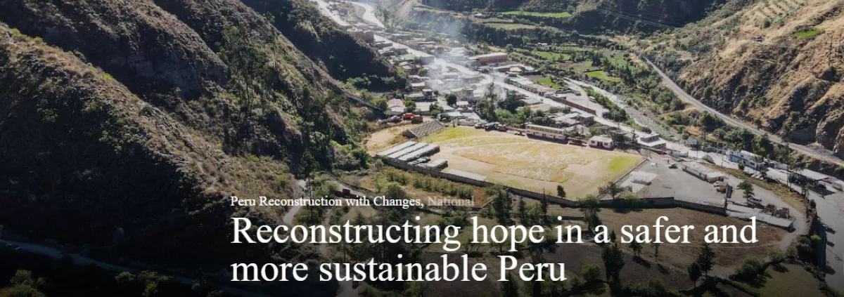 Aerial view of communities in a Peruvian river valley. Picture from ARUP