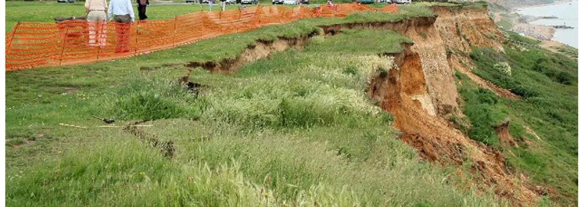 Slumping at Barton Beach where a No Active Intervention is taken Source: westcoastgeology.soton.ac.uk